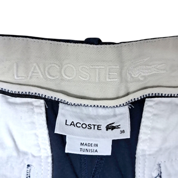Lacoste Classic Navy Chino Shorts Size 26 - Picture 5 of 14